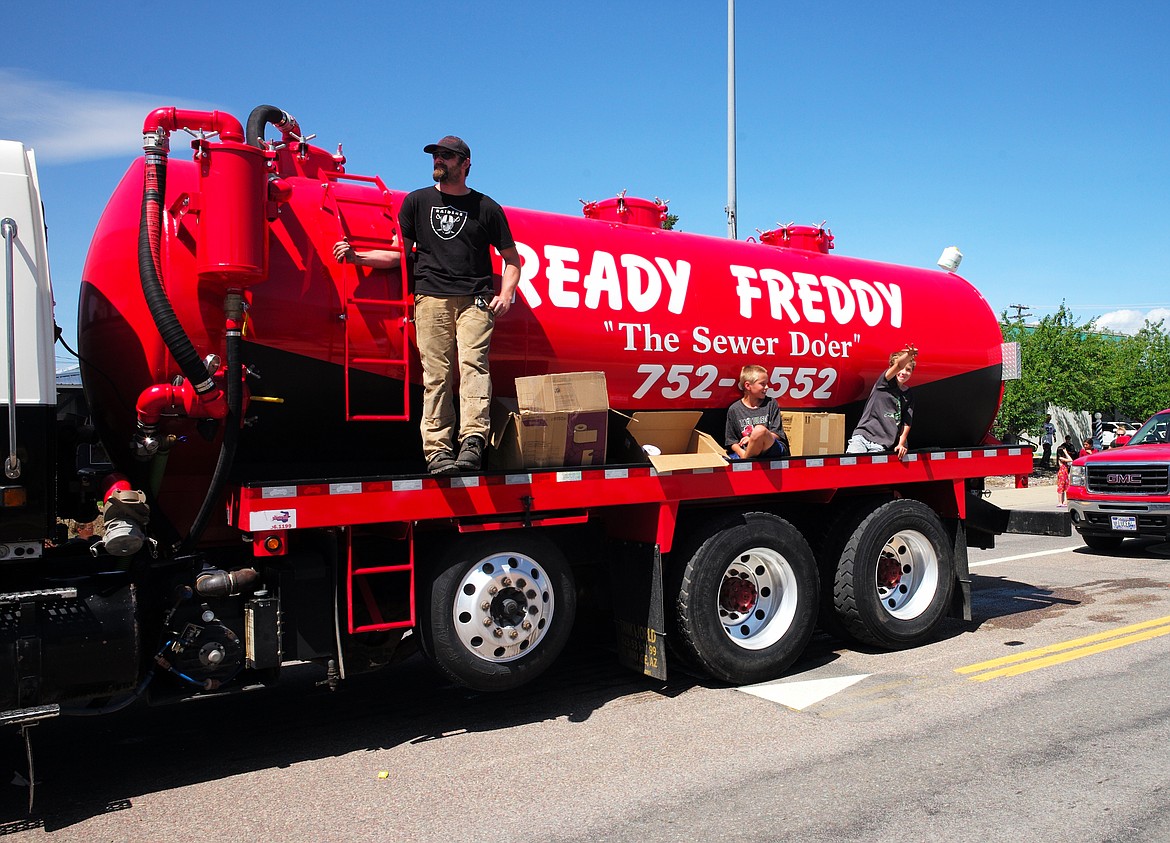 The Reddy Freddy truck was throwing out candy and toilet paper.