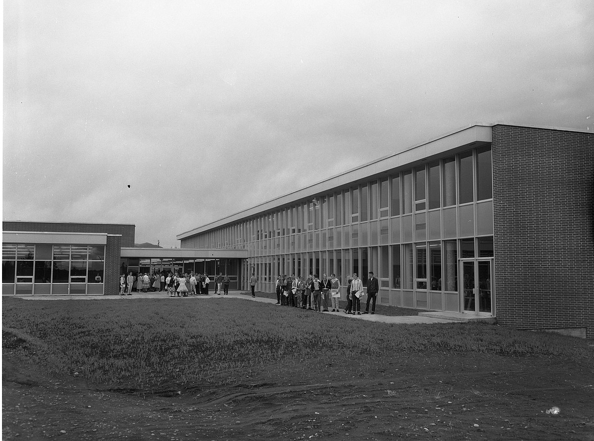 The first classes at the new Columbia Falls High School were held Sept. 8, 1959.