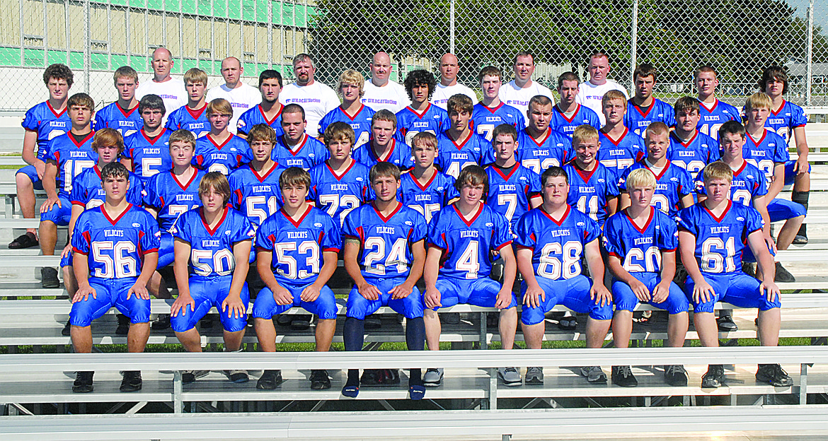 The 2009 CFHS Wildcat football team. In the front row, from left, are Lucas Baumann, Dennis Mickelson, Kohl Thompson, John Woody, Matt Triplett, Josh Taylor, Paul West and Josh Folsom. In the second row are Taylor Martinson, Garrett Houston, Jace McGlechick, Nathan Carr, Dustin Weber, Devyn Rocker, Nate Thompson, Kyle Howell and Jason Trueblood. In the third row are Cody Elek, Dustin VonFeldt, Wayde Martinson, R.J. Webber, Cole Jones, Daniel Jones, Cody Bartos, Steven Korsa, Bryce Arneson and Matt Hollo. In the fourth row are Austin Barth, Kaleb Johnson, Chris King, Mike Macijunas, Kelly Houle, Anthony Correa, Jacob Babcock, Nathan Trueblood, Mitchell Wassam, Cale Vukonich and John Glode.