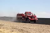Fire burns up wheat field