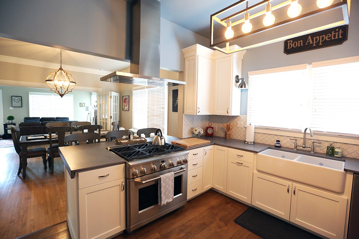 The renovated kitchen is pictured in Ryan and Mandy Nelson&#146;s historic Kalispell home. (Mackenzie Reiss/Daily Inter Lake)