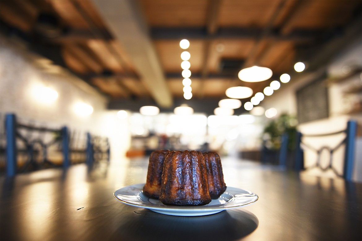 Canel&eacute;, a French pastry with a crunchy carmelized exterior and a rum-vanilla flavored custard center, at Fleur Bake Shop, 103 Central Ave., in Whitefish on Wednesday, July 17. (Casey Kreider/Daily Inter Lake)