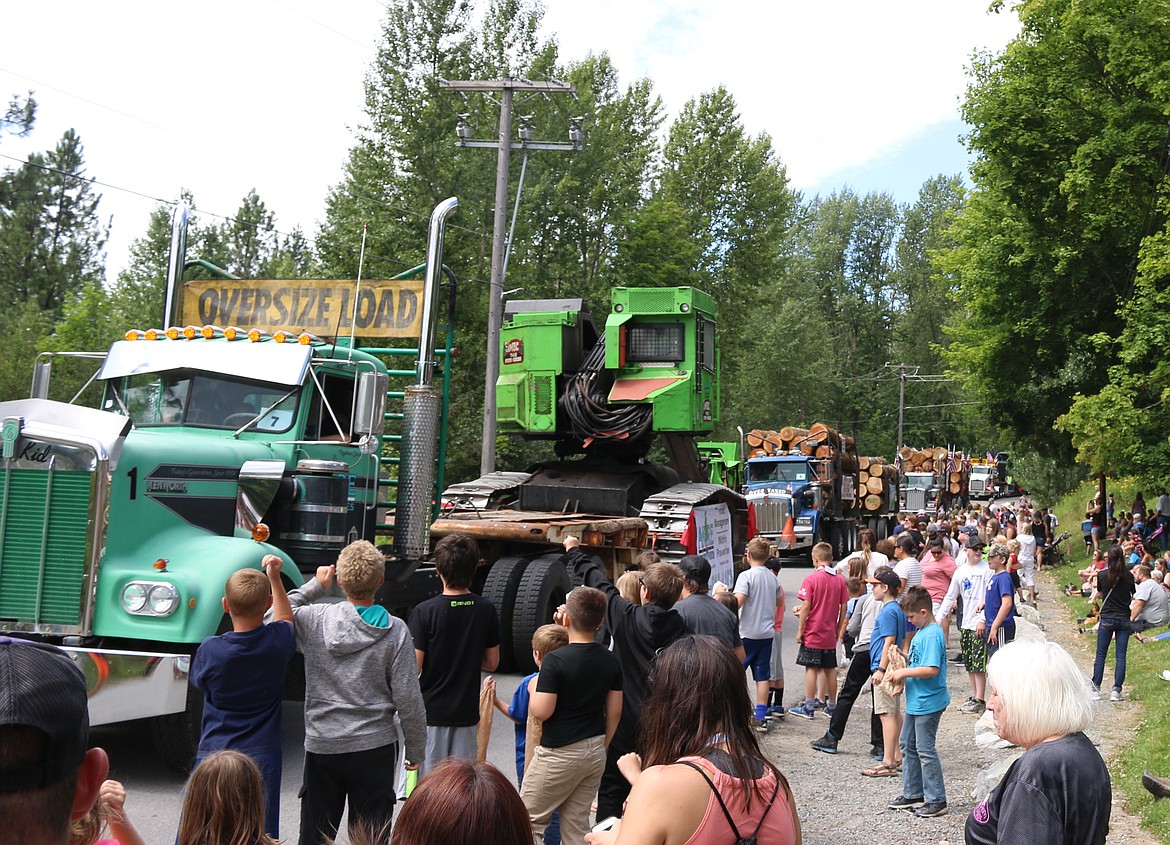 (Photo by MARY MALONE)A large crowd gathered at City Park in Priest River on Saturday to enjoy the annual Timber Days parade.