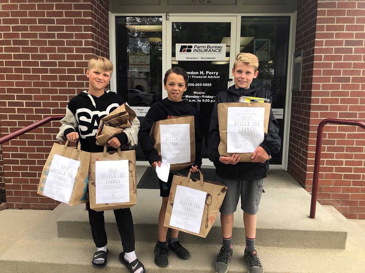 (Courtesy photo)
Washington Elementary&#146;s fifth- and sixth-grade classes took on the task of finding solutions to hunger and poverty last year for their Design for Change project. The youth collected donations from the community to make care packages to be distributed to those in need.