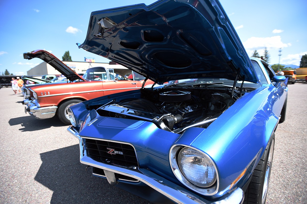 A 1973 Chevy Camaro Z28 at the Evergreen Show &#145;n Shine at Conlin&#146;s Furniture in Evergreen on Saturday. (Casey Kreider/Daily Inter Lake)