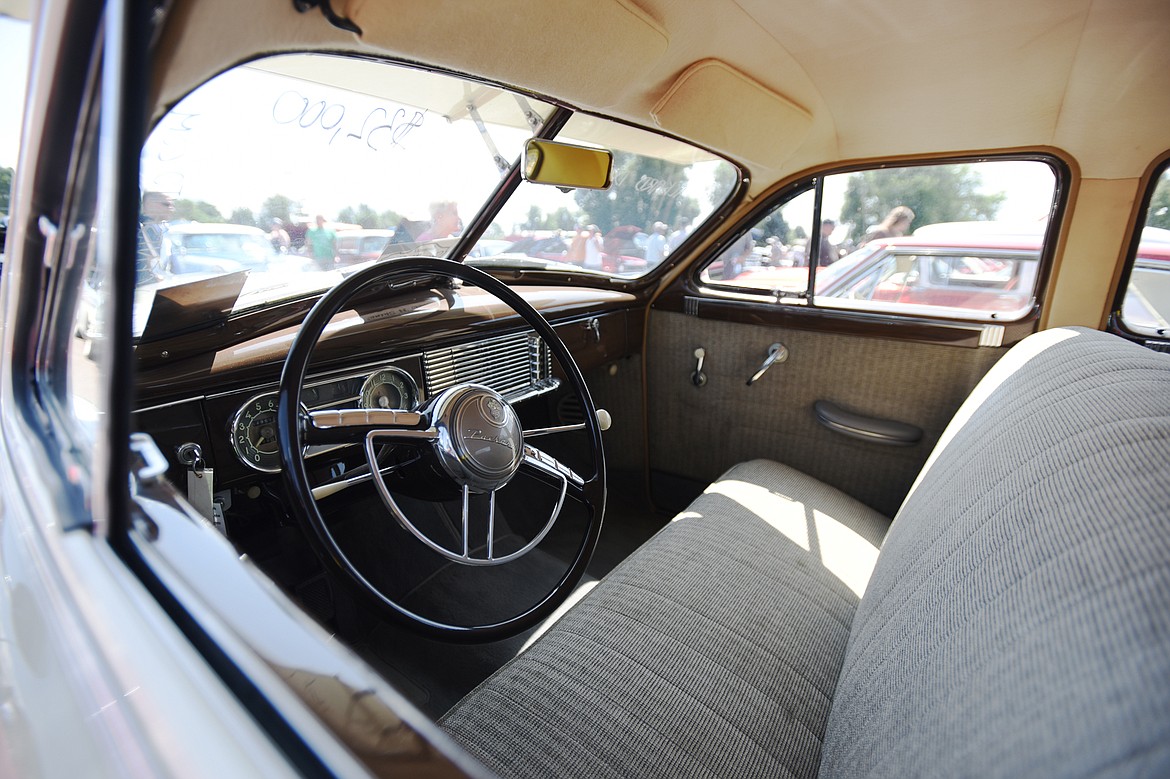 Interior of a 1948 Packard Deluxe Eight Touring Sedan at the Evergreen Show &#145;n Shine at Conlin&#146;s Furniture in Evergreen on Saturday. (Casey Kreider/Daily Inter Lake)