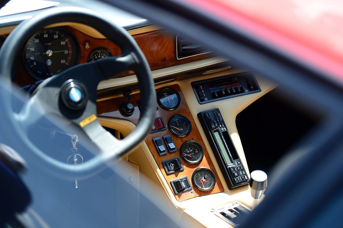 View of the interior of a 1988 De Tomaso Pantera at the Evergreen Show &#145;n Shine at Conlin&#146;s Furniture in Evergreen on Saturday. The Pantera is one of 182 ever built, with fewer than 50 left in the United States. (Casey Kreider/Daily Inter Lake)
