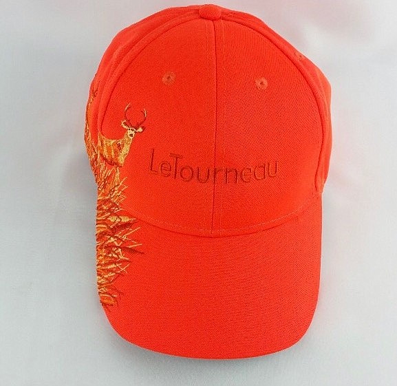 Photo courtesy/ 
A picture of a similar hat to that of the deceased. The picture shows an orange hat with a deer, rather then a camouflage hat with a turkey, but the grass on the bill and the word LeTourneau is the same.