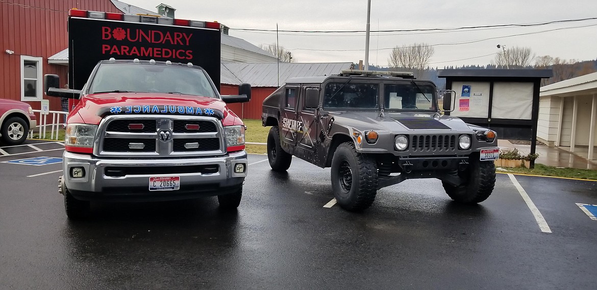 Photo by MANDI BATEMAN
The BCSO Humvee will be at events, like this chili cook off held at the Boundary County Fairgrounds.