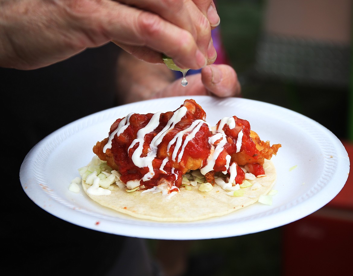 Street shrimp tacos from Taste of Coeur d'Alene 2018. (LOREN BENOIT/Press File)