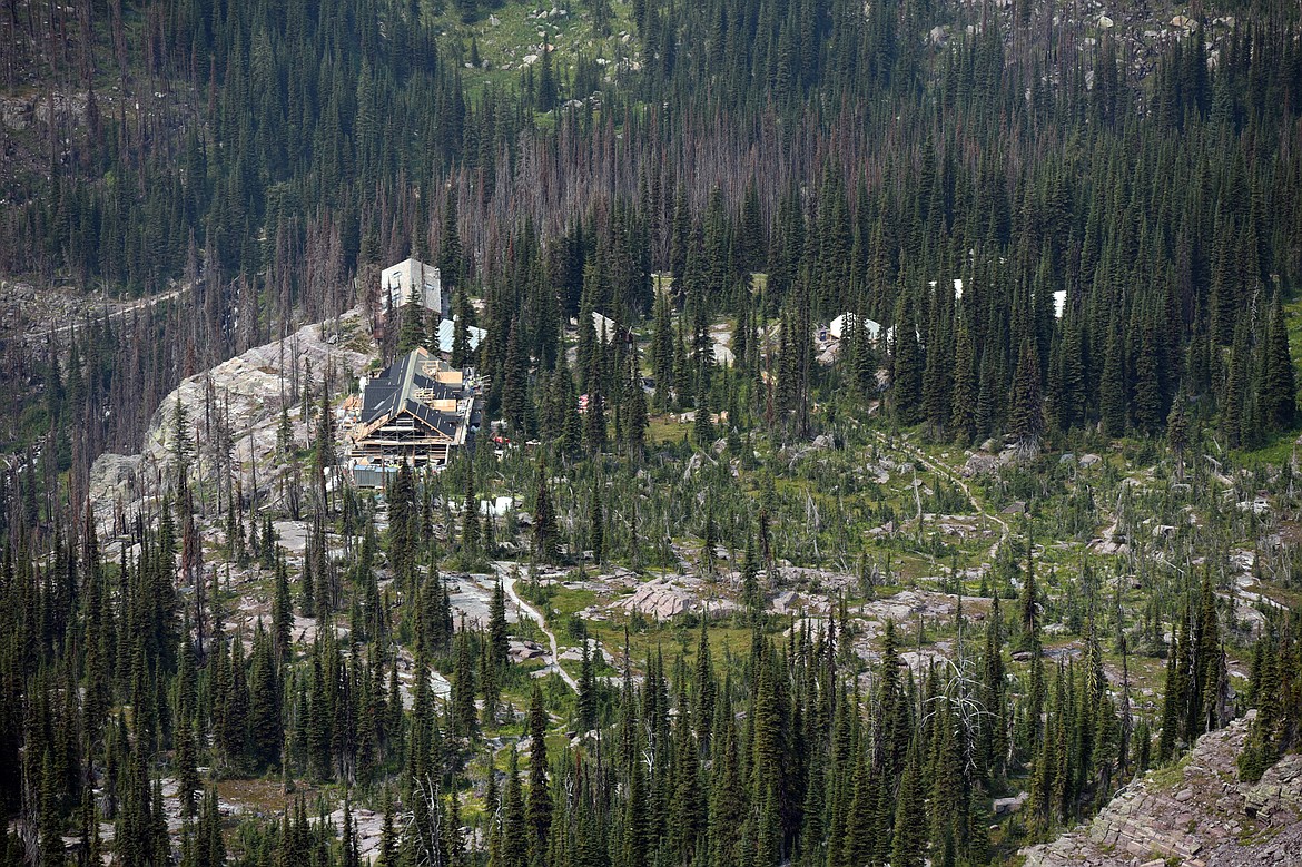 The Sperry Chalet complex is shown from Lincoln Peak in Glacier National Park on Thursday, Aug. 8. (Casey Kreider/Daily Inter Lake)
