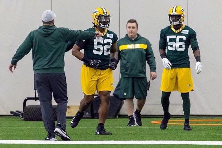 Coeur d&#146;Alene native Braeson Richmond (facing camera) assists during a Green Bay Packers practice session. 

Courtesy photo