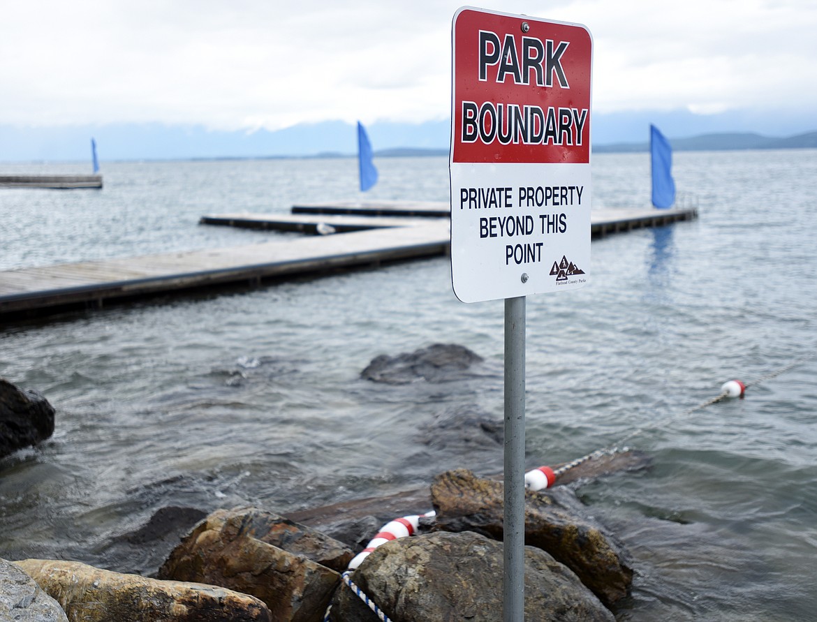 View of the current boundary of Volunteer Park in Lakeside.(Brenda Ahearn/Daily Inter Lake)