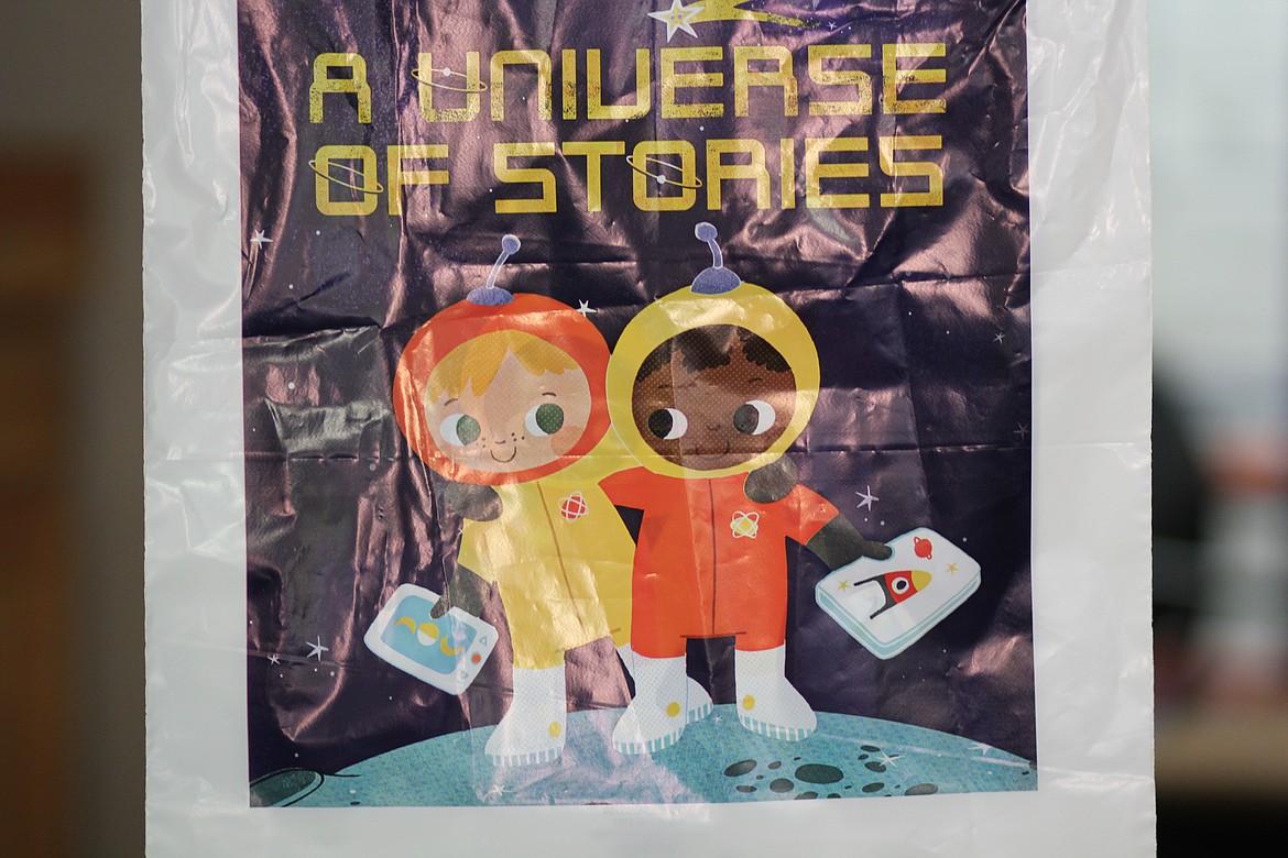 A UNIVERSE of stories was the theme of the 2019 Plains Library Summer Reading Program. These were the bags given to all the participants. (Photo credit Cheri Minemyer/Clark Fork Valley Press)