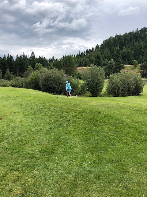 Courtesy photo
Thunderheads or not, teeing off on #5.