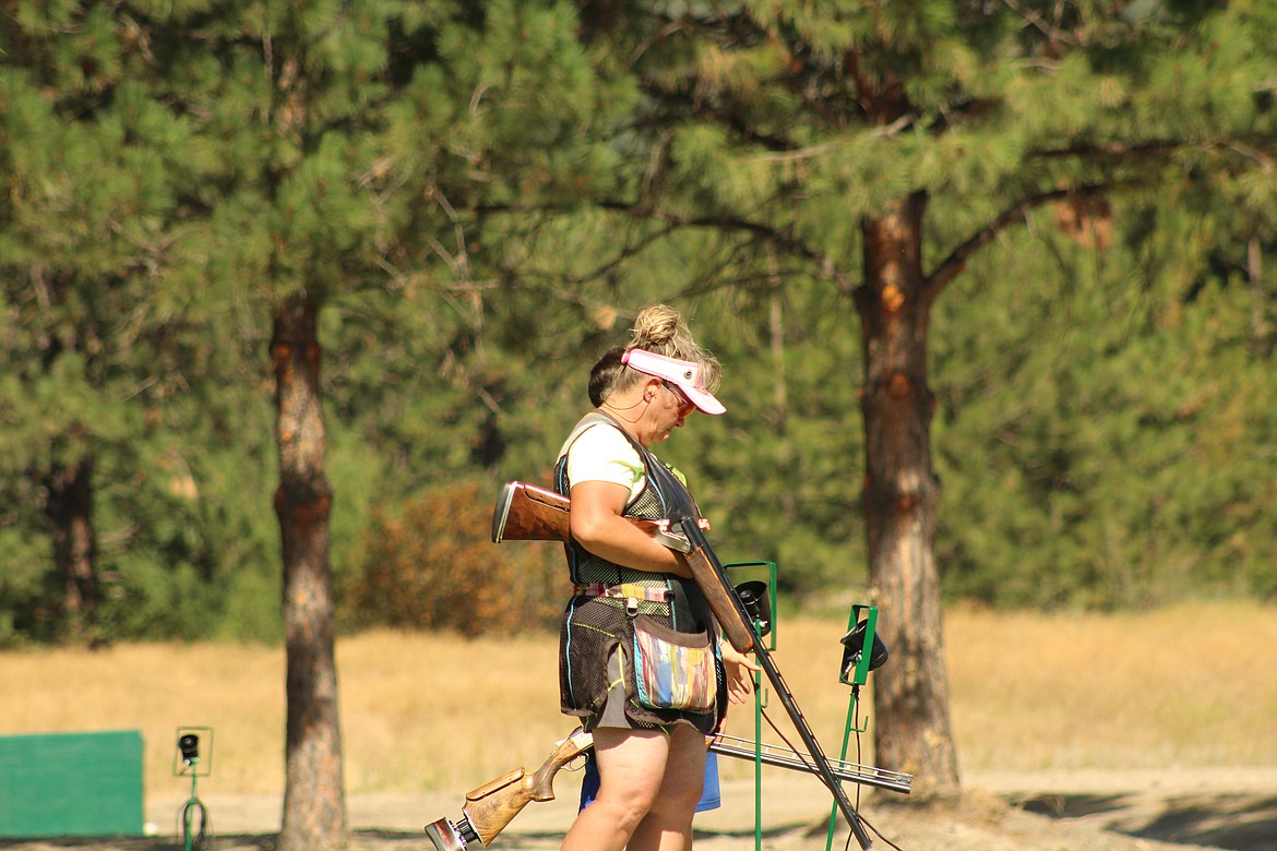 TONYA KENT from Bozeman comteting in the Handicap Competition, Sunday in the Plains ATA Shoot. (John Dowd/Clark Fork Valley Press)