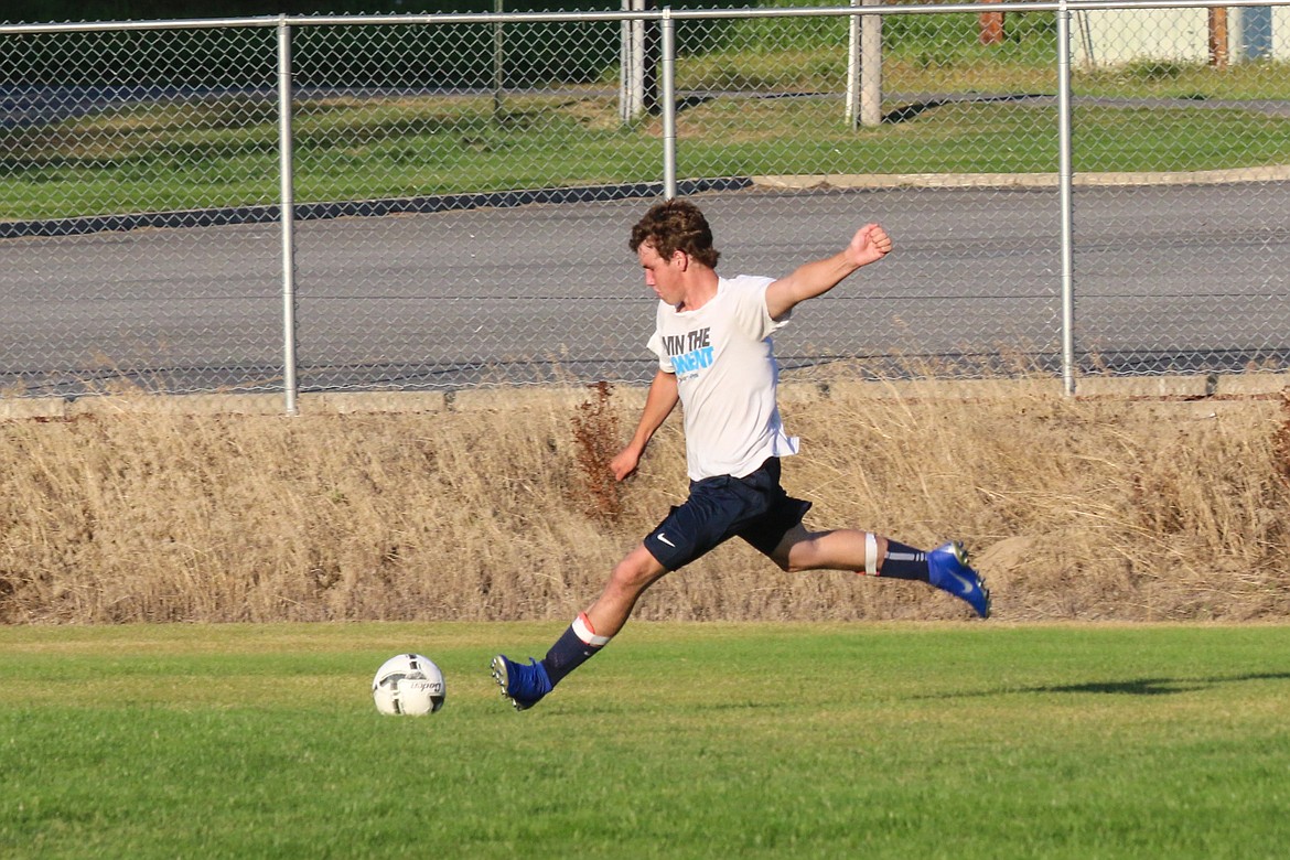 Photo by MANDI BATEMANDalin Foster practicing for the 2019 soccer season.