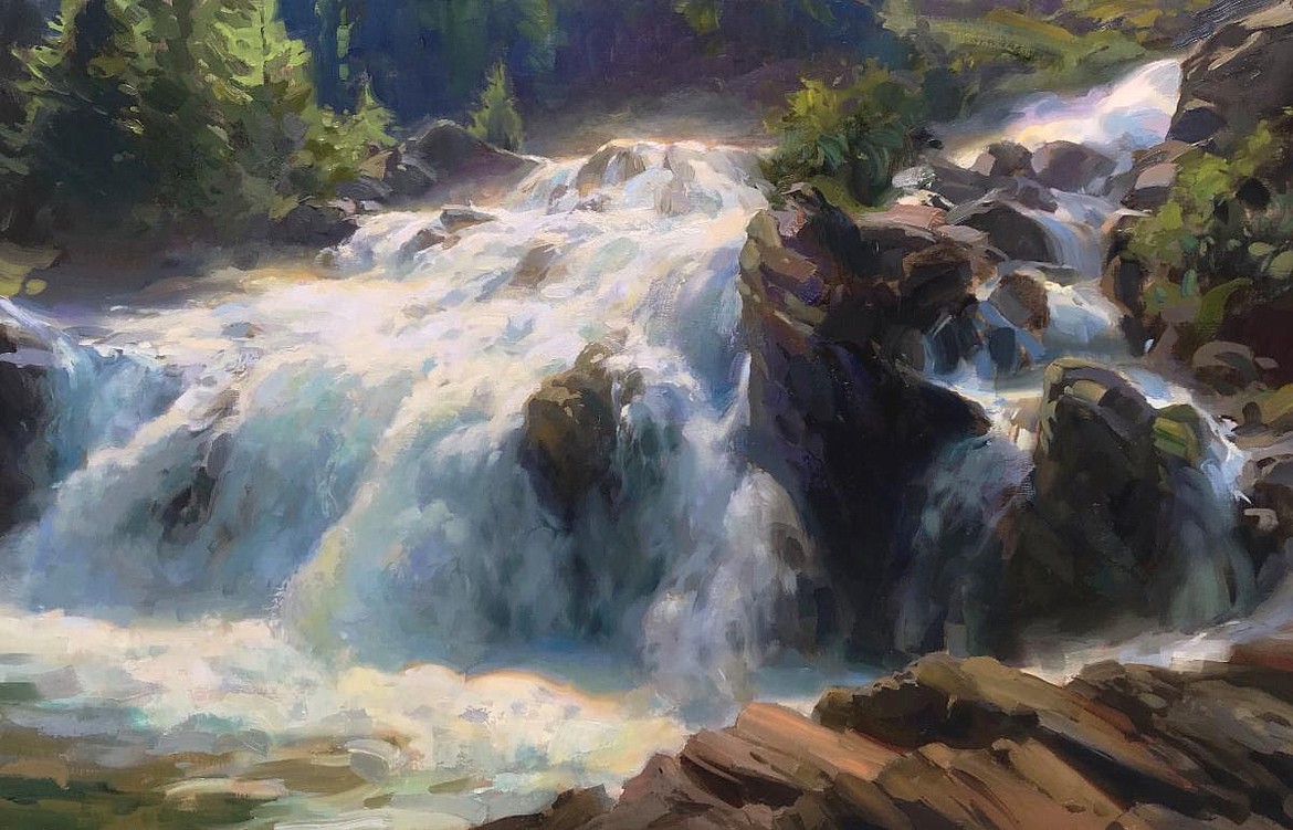 &#147;Red Rock Falls&#148; by Kathleen Hudson.