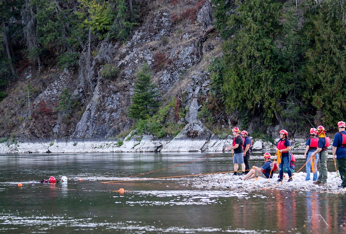 Photo by MANDI BATEMAN
A successful rescue scenario in progress.