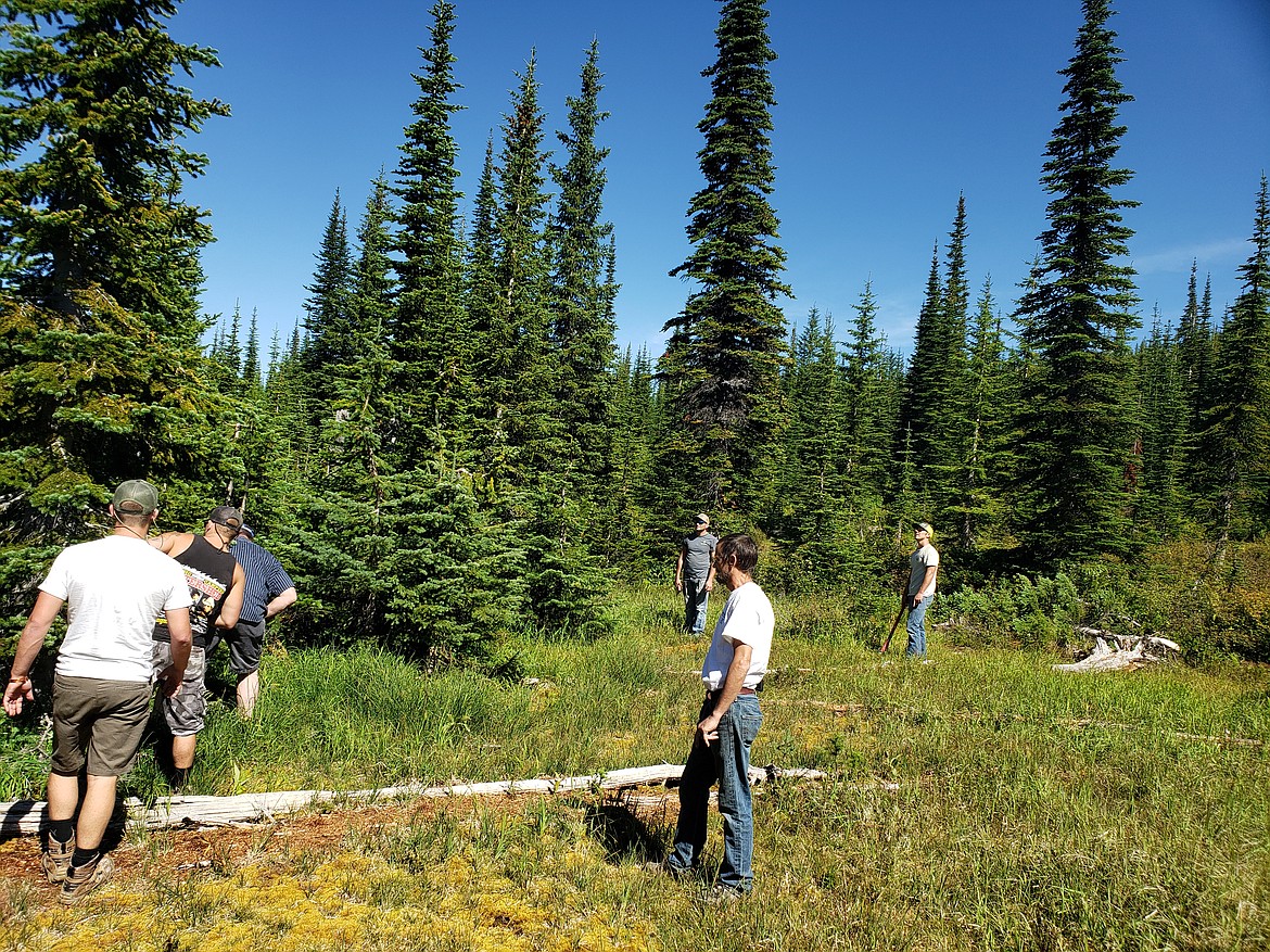 (Courtesy Photo)
Some trees and bushes needed to be cleared for the helicopter, many people assisted.