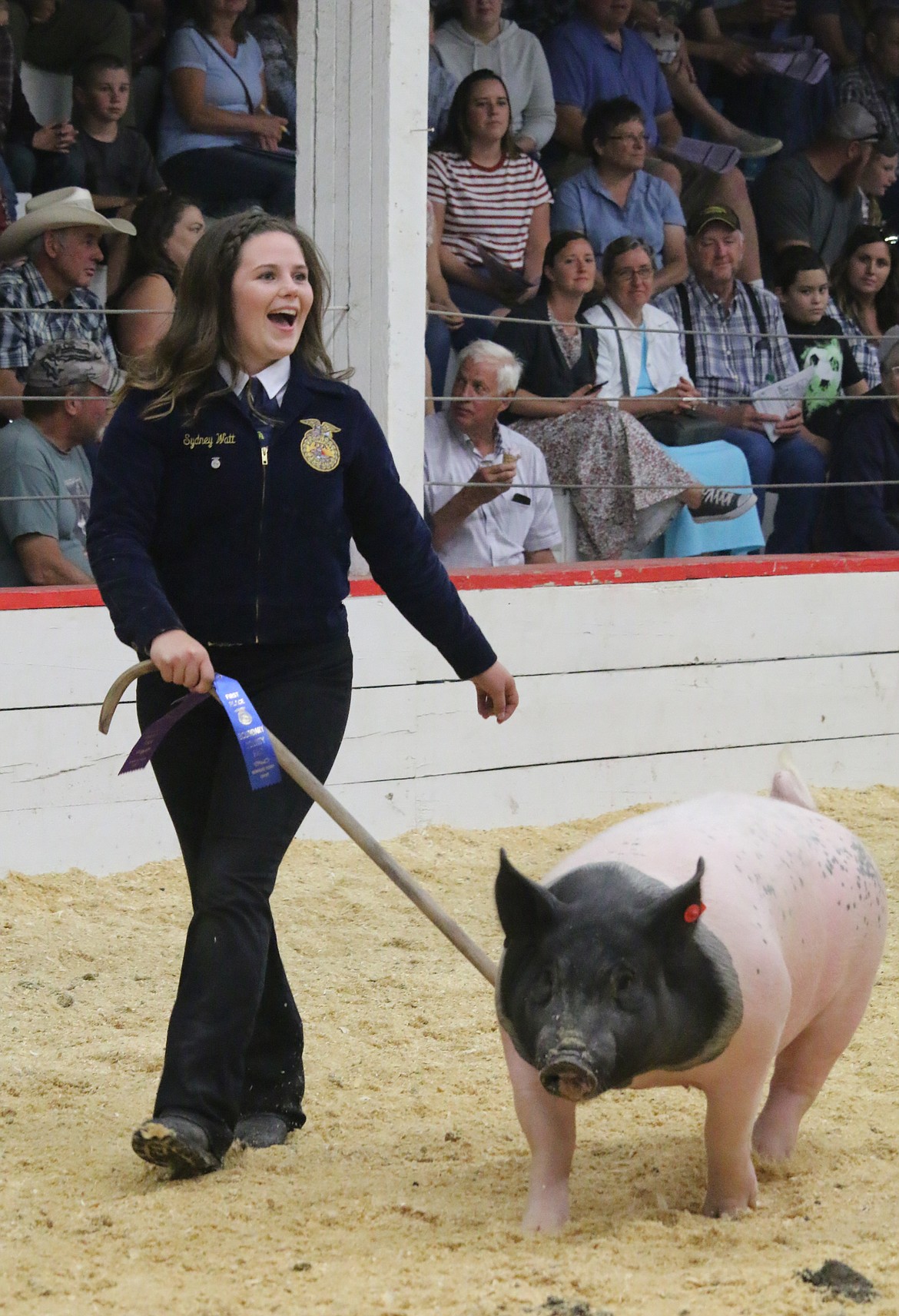 Photo by MANDI BATEMANThe animal sale was an exciting time as the people bid against each other.