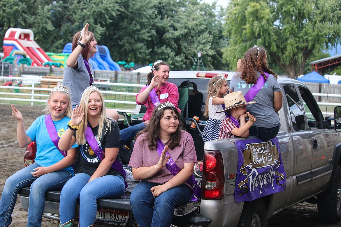 Photo by MANDI BATEMANBoundary County Fair Royalty making the rounds during Family Fun Night.