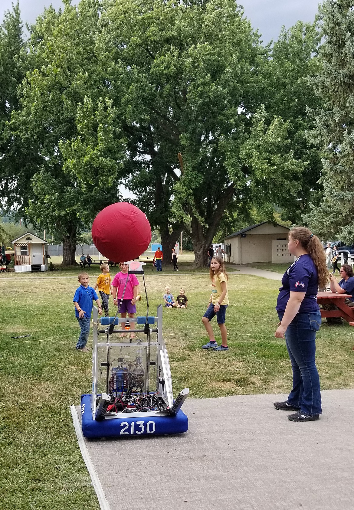 Photo by MANDI BATEMANThe Bonners Ferry High School Robotics Team brought their projects to show off.