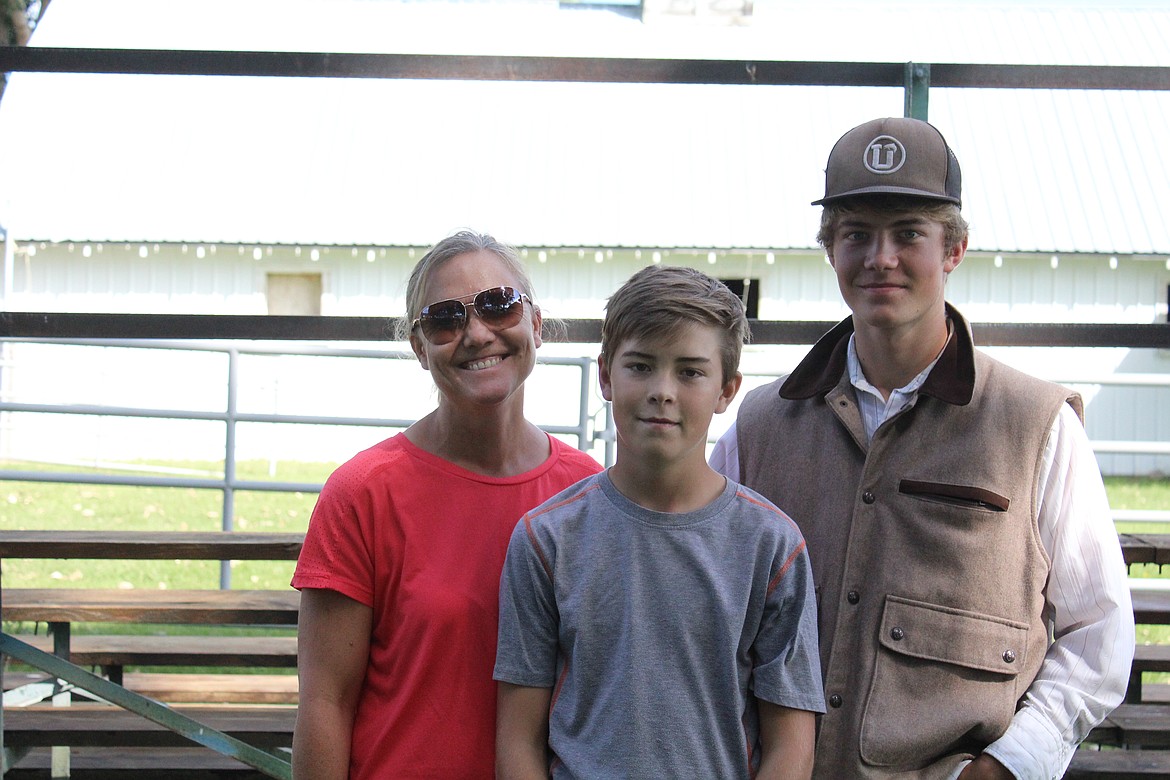 TAMMY, NICK and Jack McCallister at last Saturday&#146;s Fair Readiness Day. (John Dowd/ Clark Fork Valley Press)