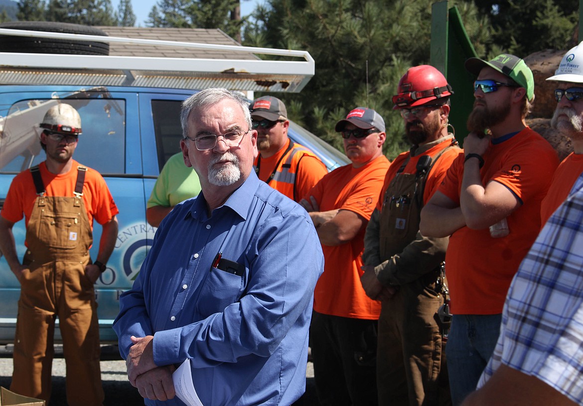 Jay Reardon, the state director for the Registered Apprentceship Program Workforce Service Division speaks at the event. (Maggie Dresser/Mineral Independent)