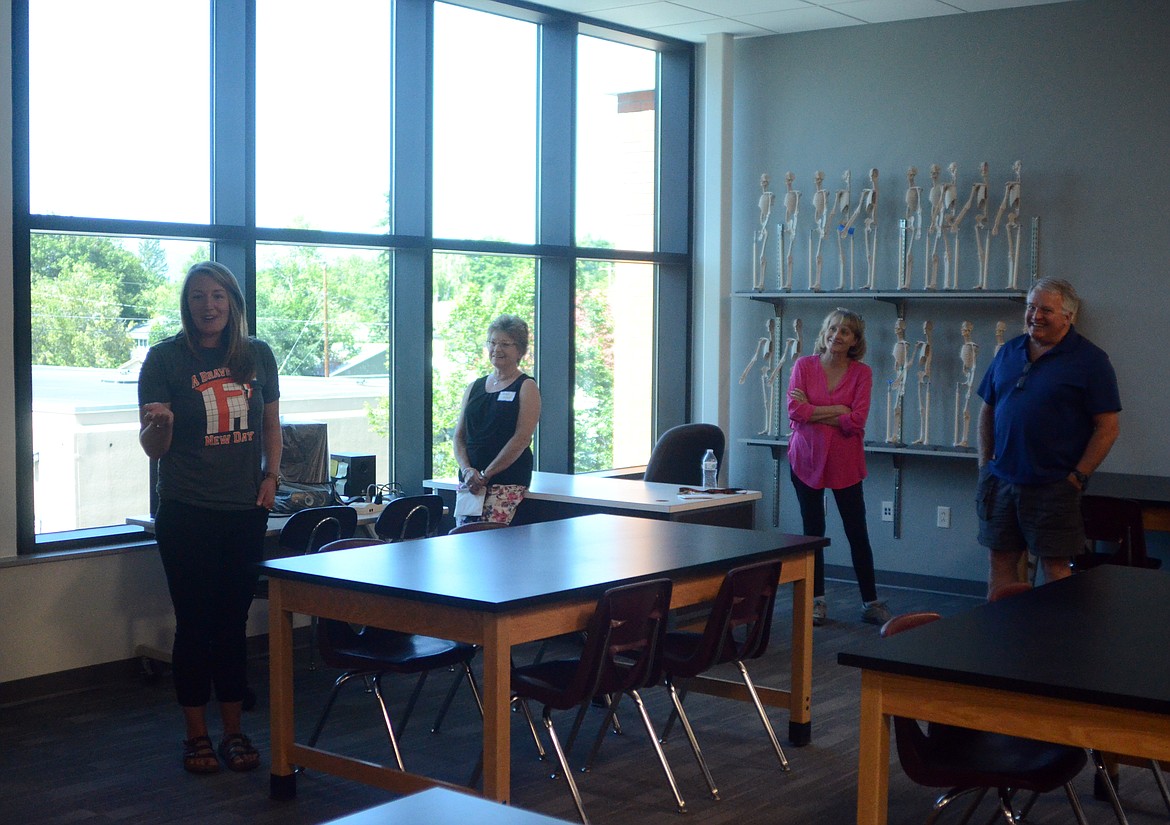 People tour the recently finished remodel and addition at Flathead High School in Kalispell on Tuesday. (Matt Baldwin/Daily Inter Lake)