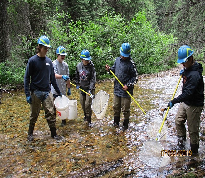 This season&#146;s crew members represented a cross section of Mineral County; members included Wesley Buchanan, Hewston Coon, and Carter McLees from Superior; Lyssah Kromrey from Alberton; and Joseph Lower from DeBorgia. (Courtesy photo)