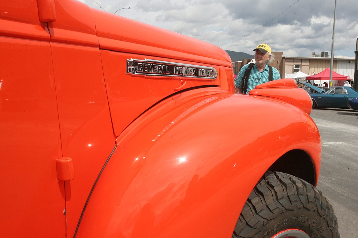 The '42 GMC pickup belonging to Joe Krego of Red Deer, Alberta got a lot of looks during Saturday's Ignite the Nites car show. (Paul Sievers/The Western News)