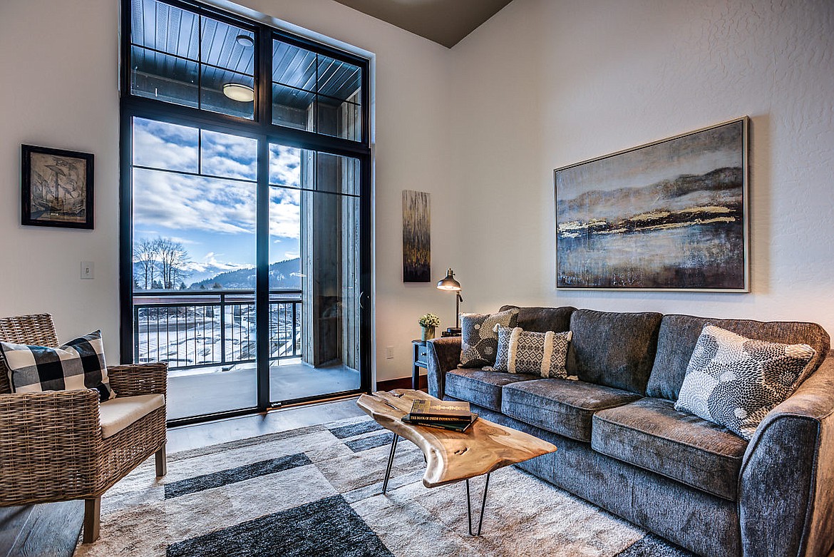 Living space in one of the Sandcreek Lofts.