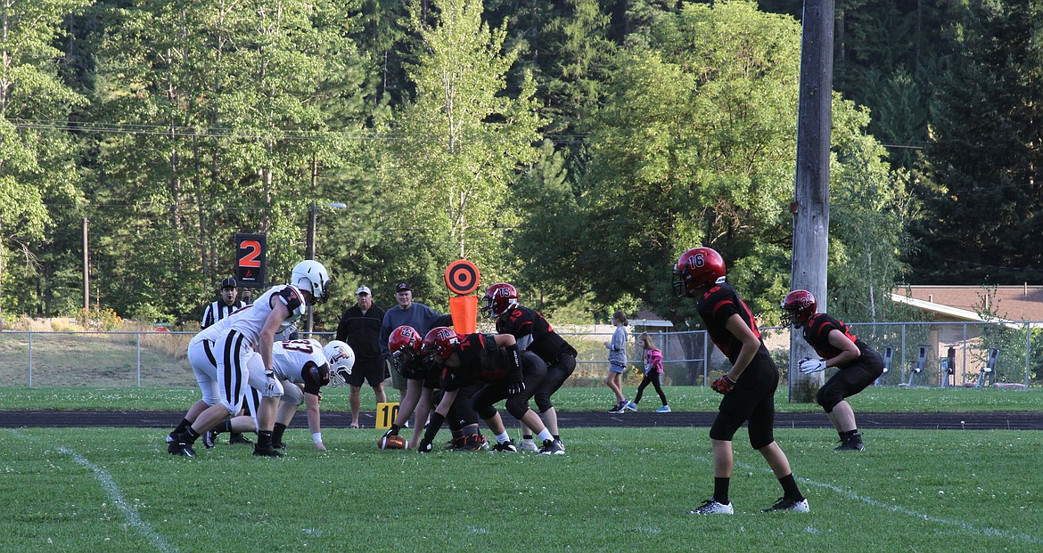 Photo by Rad Groth/ Wallace lines up for their first offensive play against Troy.