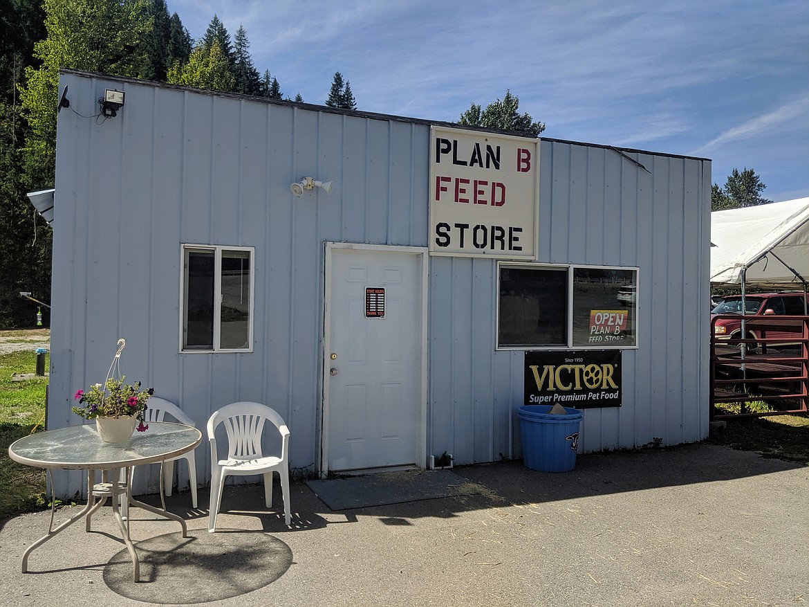 Plan B Feed Store located next to the Rose Lake General Store just off Interstate 90 in Cataldo.