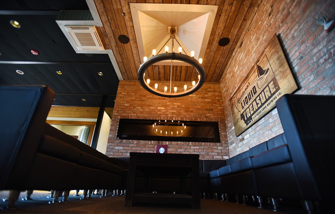 One of the seating areas in the Cellar, the new space at the Flathead Lake Brewing Company in Bigfork.