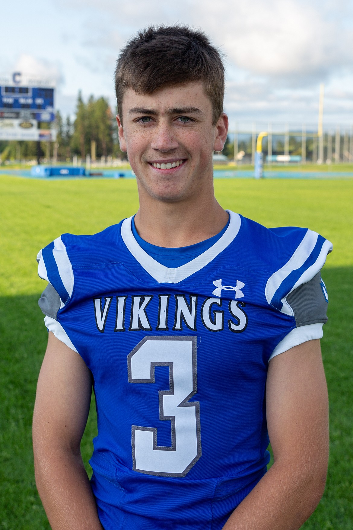 Courtesy Cheryl Nichols Photography
Senior Jake Brown was named Coeur dAlene High School Nosworthys Hall of Fame Offensive Player of the Week. Brown had 10 receptions for 266 yards and two touchdowns in the Vikings 42-28 win over Mead last week.
