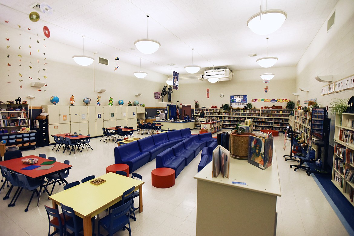 Now the library, this room was formerly the cafeteria at Ruder Elementary School on Wednesday, Sept. 11. (Casey Kreider/Daily Inter Lake)