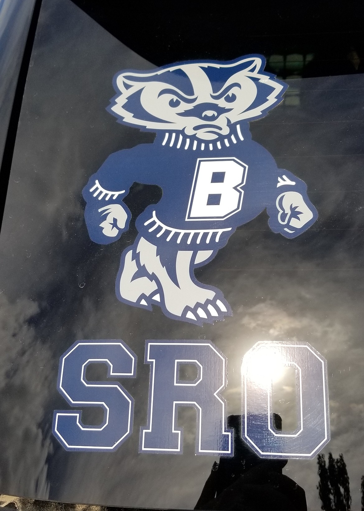 Photo by MANDI BATEMAN
There are three Badger logos on the SRO patrol vehicle.