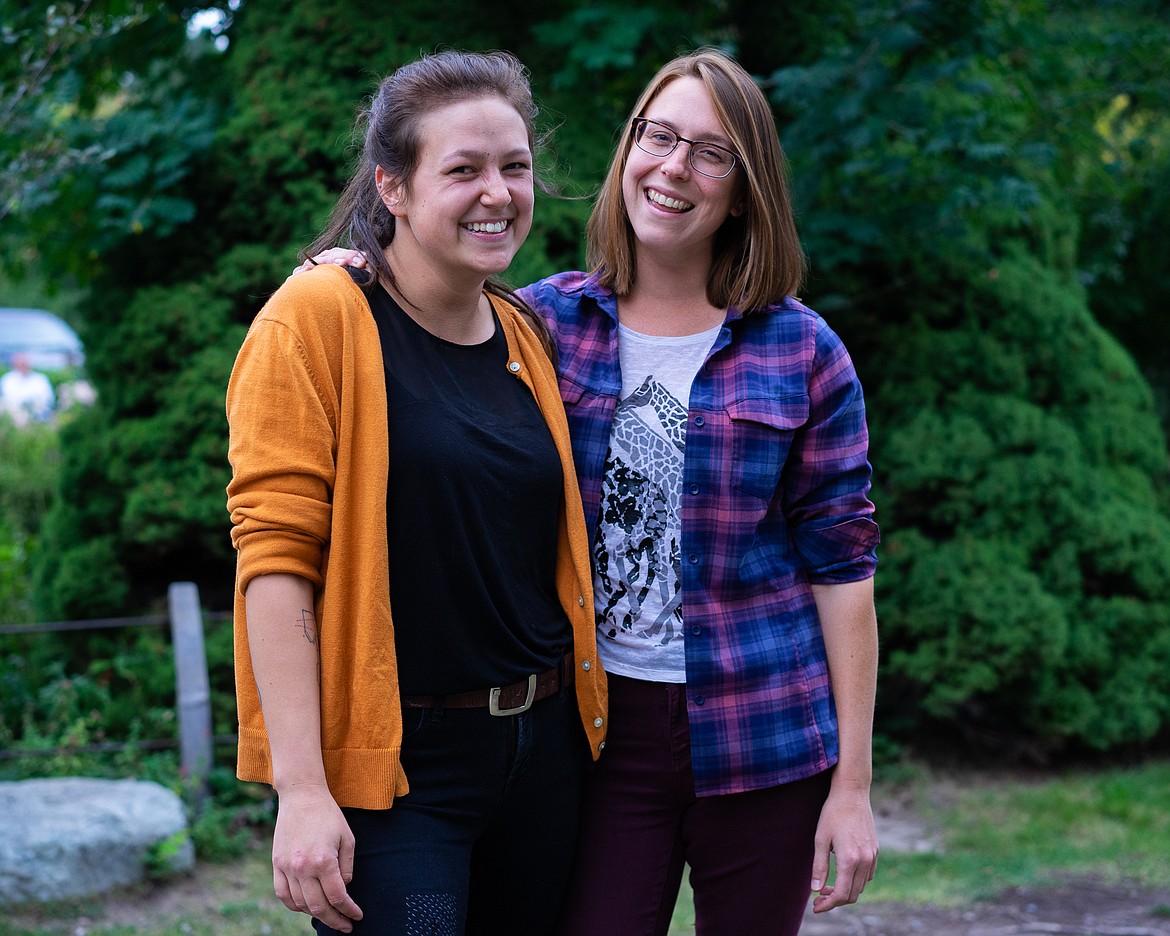 Caitlin Christopher and Sarah Williams host the monthly Flathead Poetry Slam at Frame of Reference Gallery in Whitefish. (Daniel McKay/Whitefish Pilot)