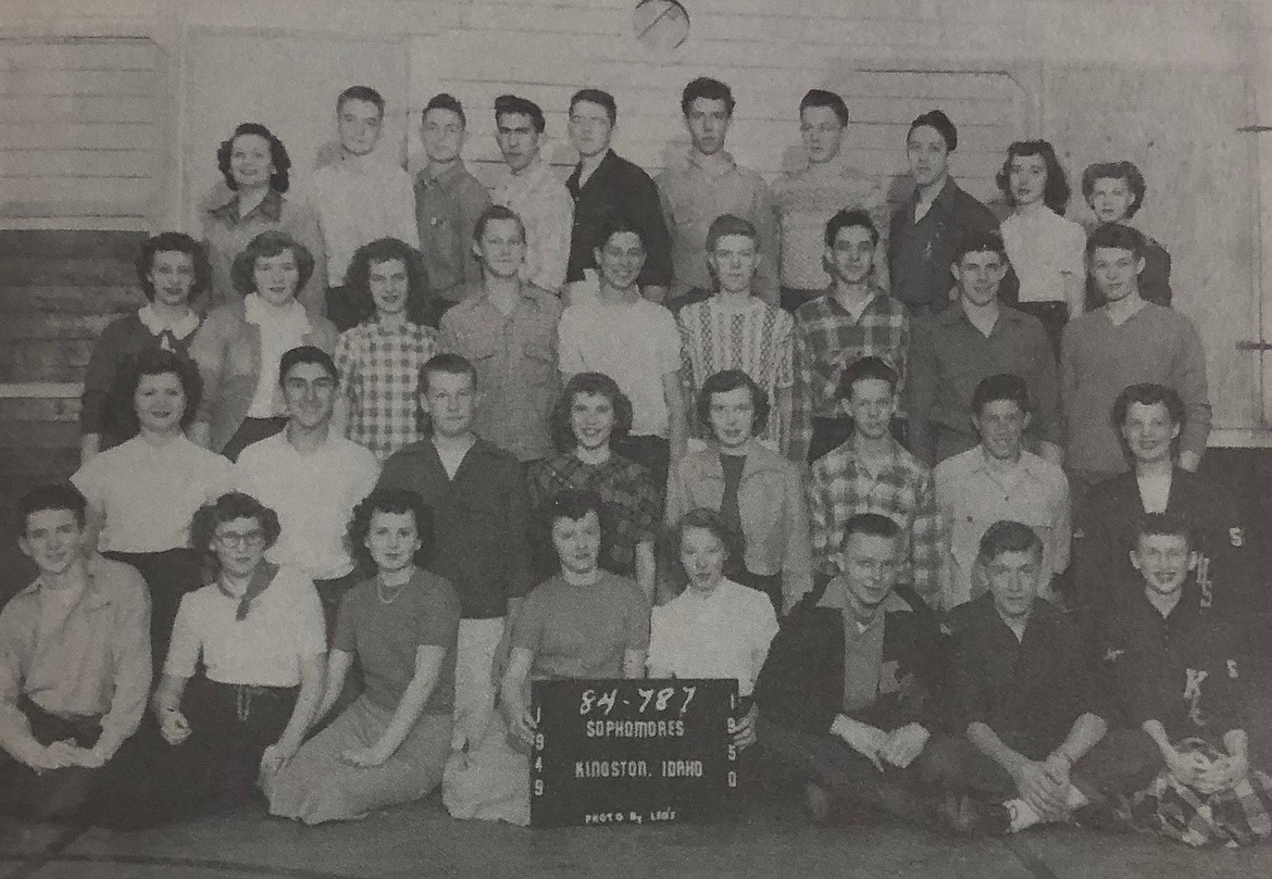 The Kingston High School Class of 1952. Pictured third row (fourth from the left) is Ernest &#147;Carl&#148; Ecklund and (thrid from the right) is fellow Kingston Kid Marvin Lake.