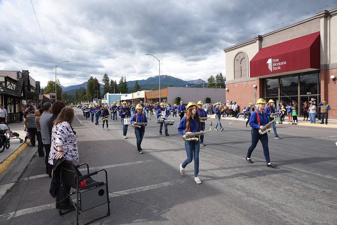 THE LIBBY High School band marches down Mineral Avenue Saturday morning in the Nordicfest parade. (Scott Shindledecker/The Western News)