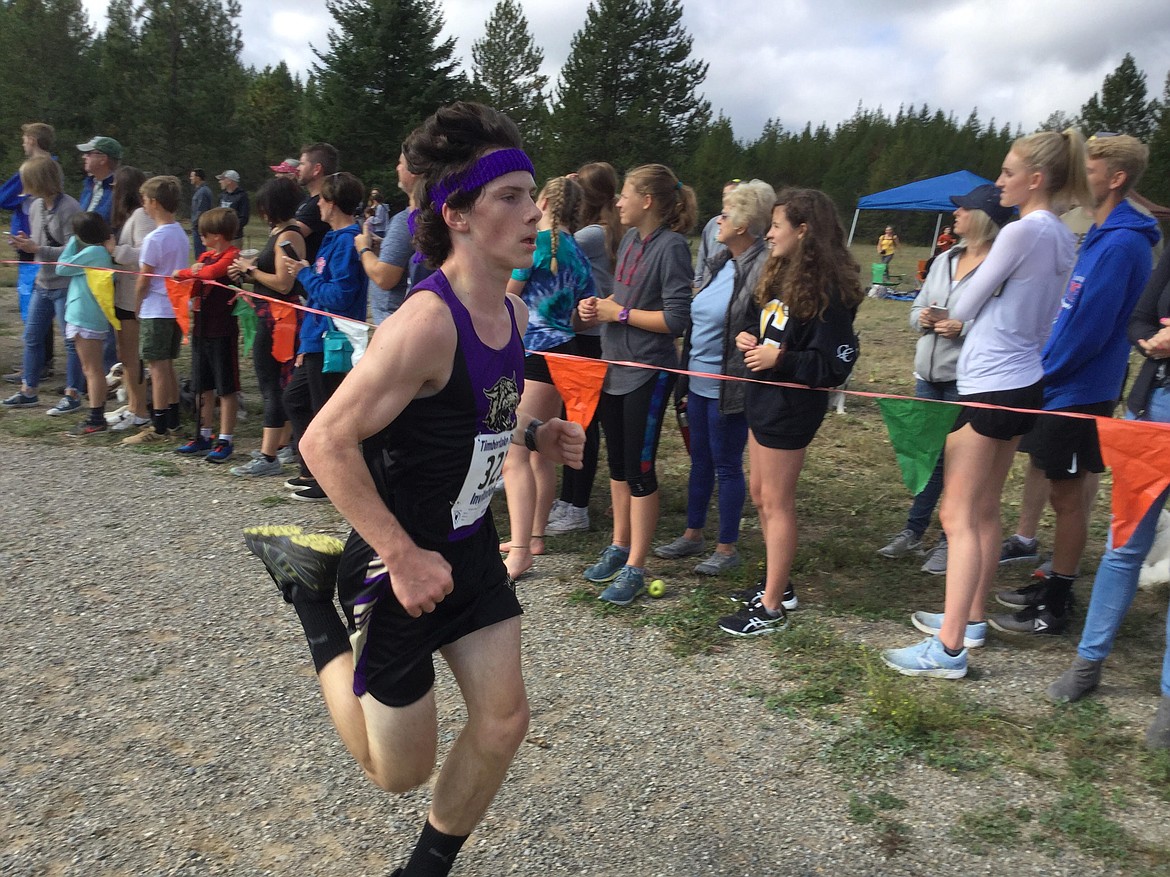 Courtesy photo/ 
Kellogg&#146;s Ethan Guy pushes toward the finish line during a cross country meet last week.