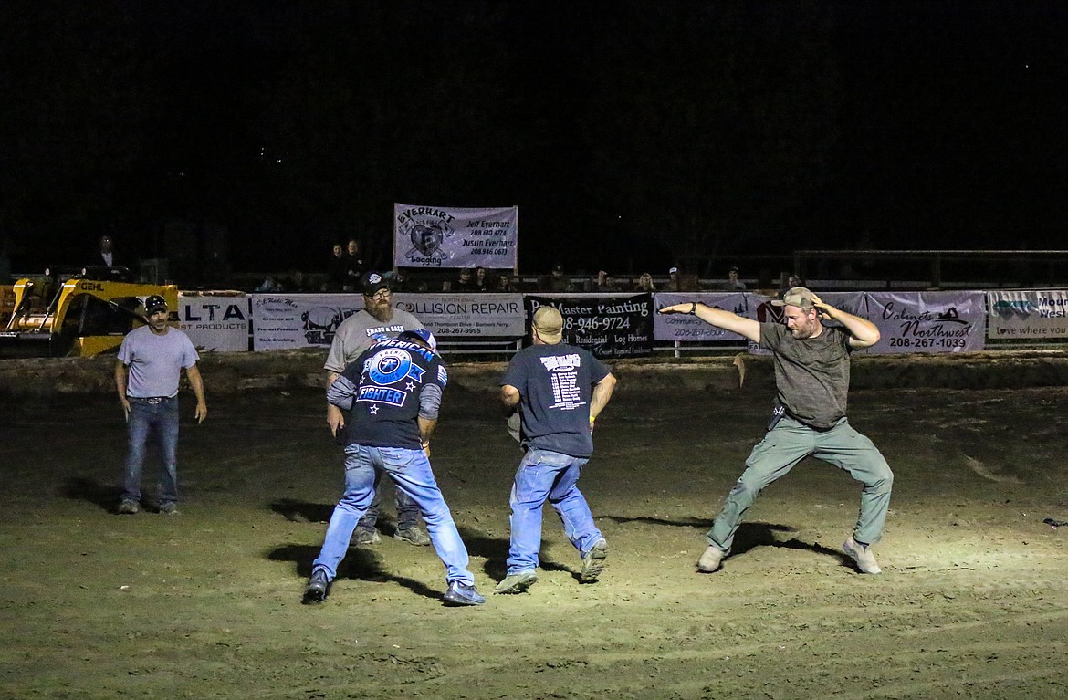 Photo by MANDI BATEMAN
Competions for the spectators, with cash prizes, kept the audience laughing, like this Grandpa Dance Off.