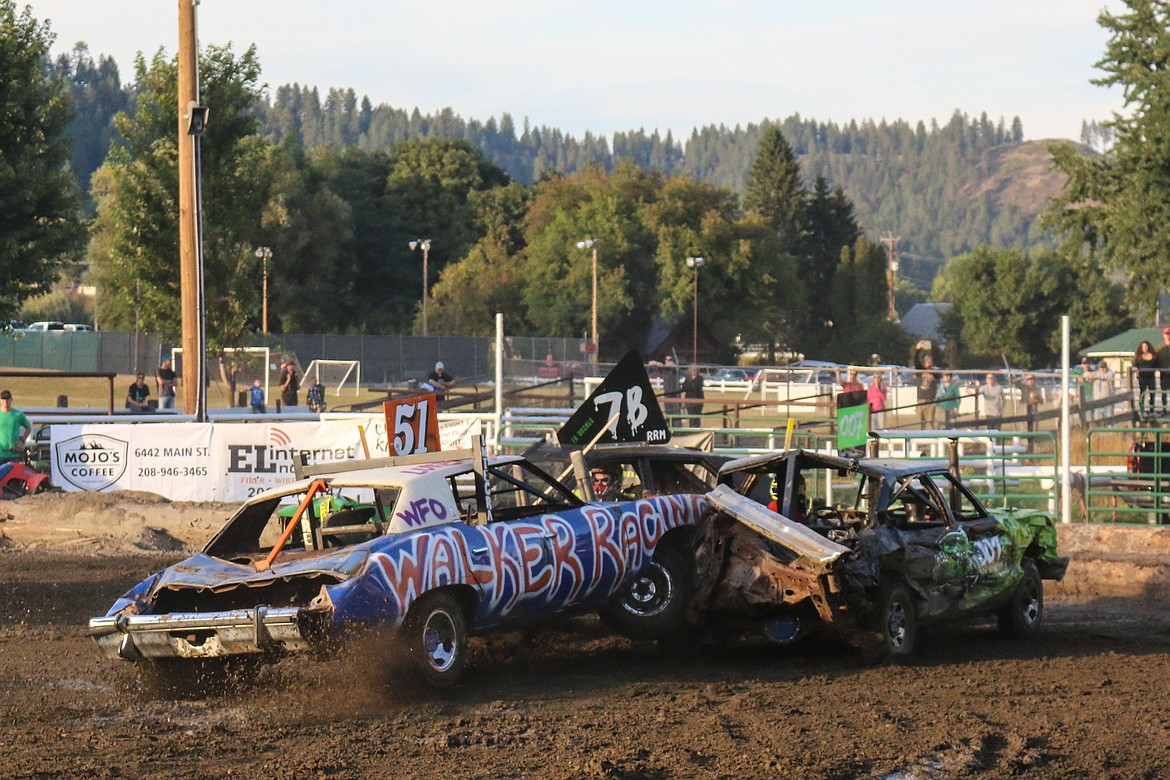 Photo by MANDI BATEMAN
Cody Walker, from British Columbia, catches air with his front end during a hard hit.