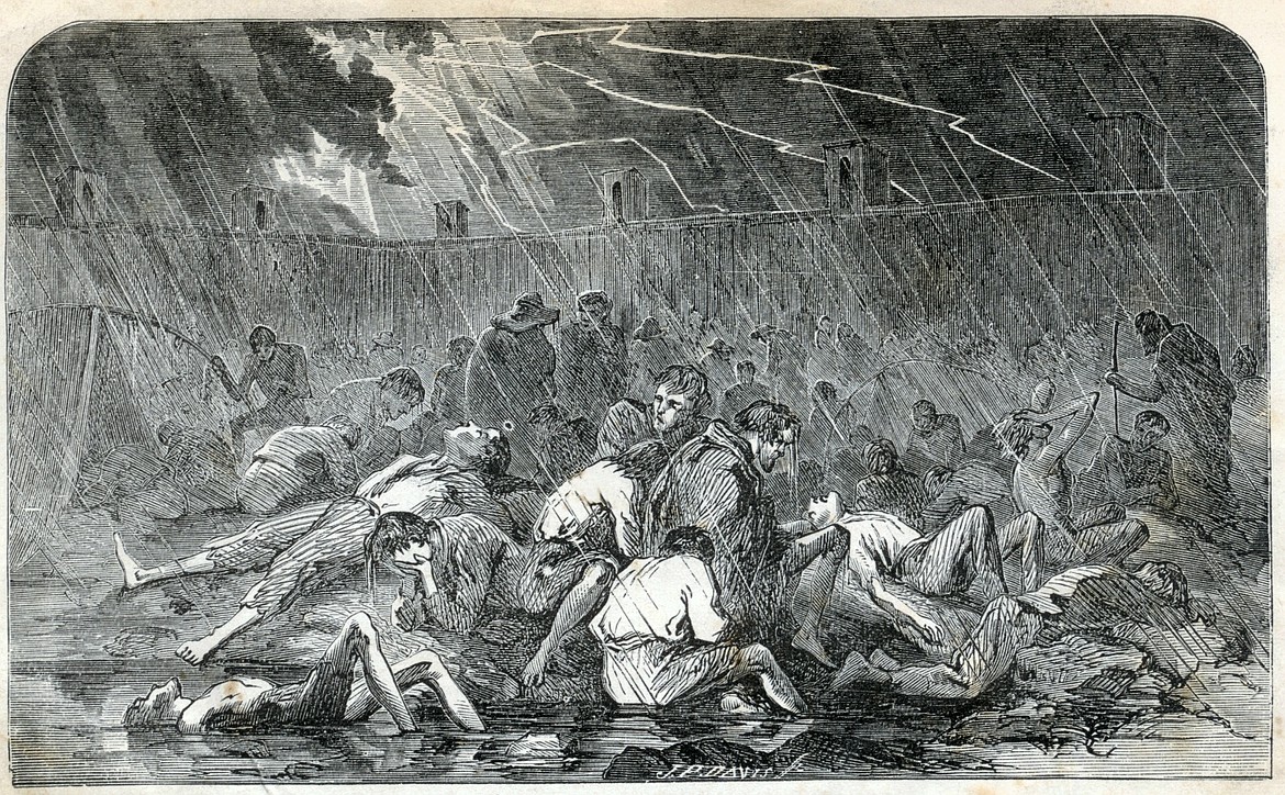 PUBLIC DOMAIN
Storm over Andersonville Confederate POW prison.