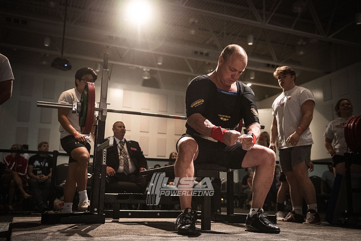 Courtesy photo
Rick Durbin of Athol, a former state high school wrestling champion at Post Falls, won the bench press at the recent USA Powerlifting nationals in Sioux Falls, S.D.