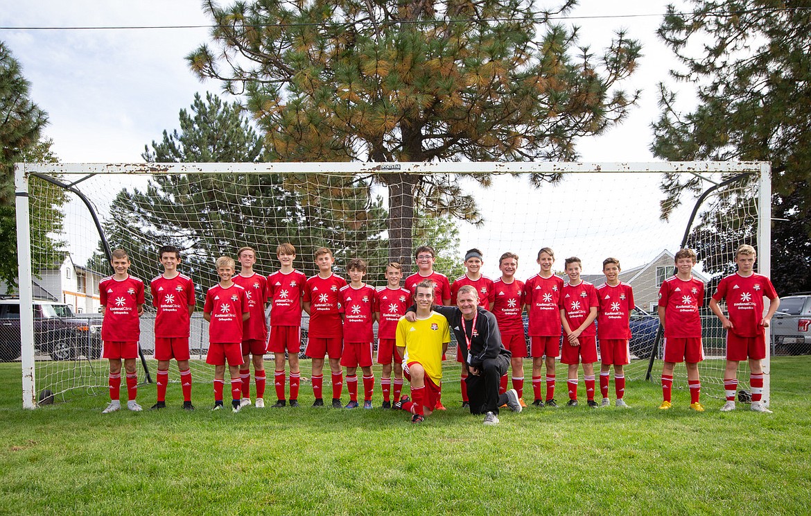 Courtesy photo
The Timbers FC Boys 06 White soccer team won both games this past weekend. On Saturday, the Timbers traveled to Moses Lake, where they beat Endeavor Soccer Academy B06 Harris 5-1. One goal was scored by Ari Rumpler who was assisted by Logan Delbridge. Bryant Donovan made a goal and an assist. Devin Person made a goal and two goals were scored by Ryder &#147;Grant&#148; Schofield. Caleb Krell was goalkeeper and stopped seven shots. On Sunday, the Timbers FC B06 White team beat FC Spokane B2006 Premier Vela 4-1 in Spokane. Timbers goals were made by Landon Miller, Gabriel Jones, Ari Rumpler and Devin Pearson. Bryant Donovan assisted Ari&#146;s goal. From left are Isaac Buscema, Giovanni Carlino, Jaren Knopp, Landon Miller, Preston Coburn, Bryant Donovan, Ari Rumpler, Spencer Nelson, Devin Pearson, Caleb Krell, coach Chaz Donovan, Jackson Nickel, Gabe Krell, Jaben Cline, Alex Patterson, Canyon Spencer, Grayson Storey and Logan Delbridge.