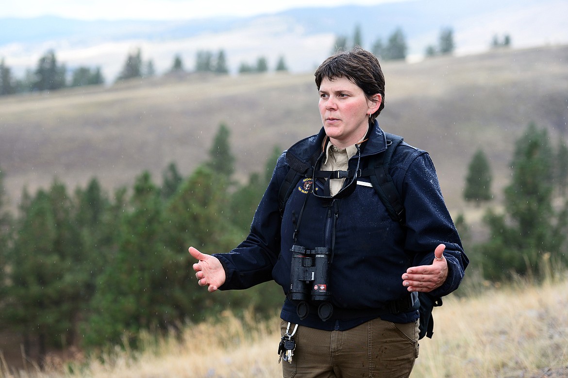 Amy Grout, park management specialist with Montana Fish, Wildlife and Parks, at Wild Horse Island State Park on Thursday, Sept. 19. (Casey Kreider/Daily Inter Lake)