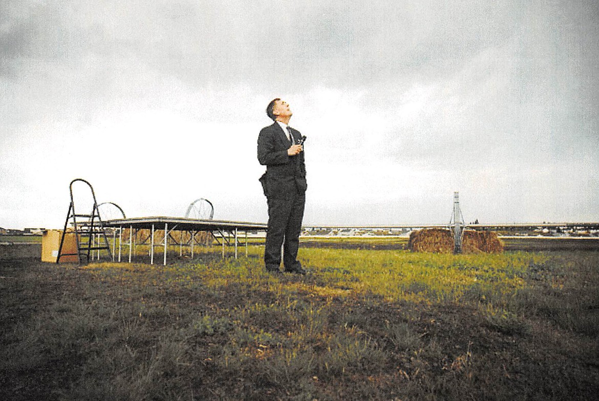 Jerry Keane is seen here during a groundbreaking ceremony for River City Middle School in 2004. &#147;I am looking toward the sky for assistance,&#148; he said. &#147;Actually, all the people were on a bus hiding from rain and lightning.&#148; Keane has announced that he will retire at the end of the school year after 40 years with the district. (Courtesy photo)